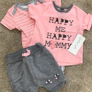 NWT EMILY & OLIVER 3-6 MONTH OUTFIT